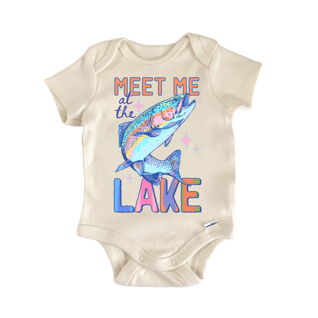Lake Summer Fishing Fish Infant Gift Baby Bodysuit