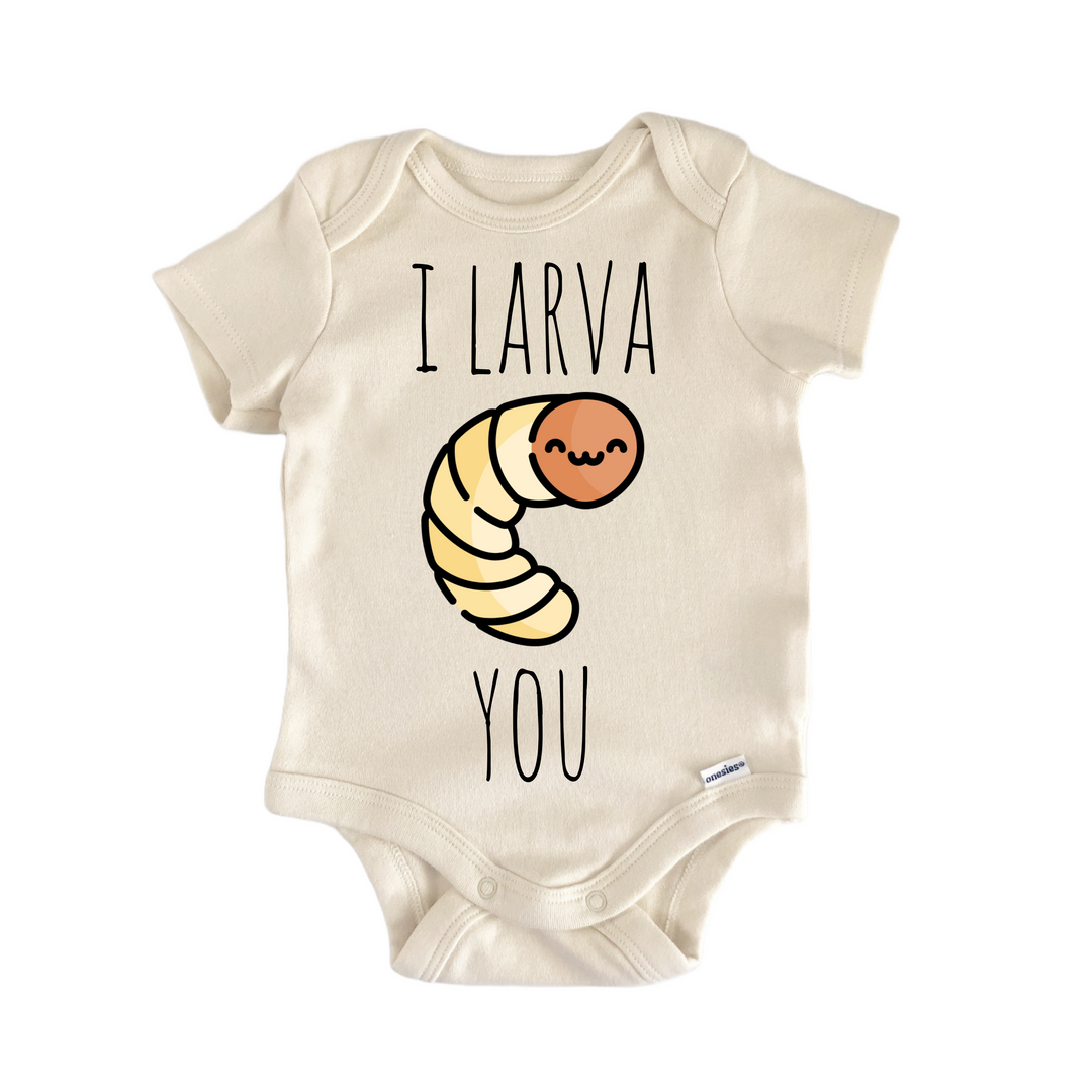 Larva Insect Bug Love - Baby Bodysuit  Funny Cute Onesie® | North Fork Forager LLC