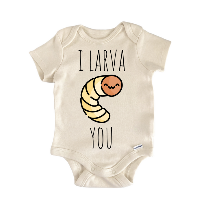 Larva Insect Bug Love - Baby Bodysuit  Funny Cute Onesie® | North Fork Forager LLC