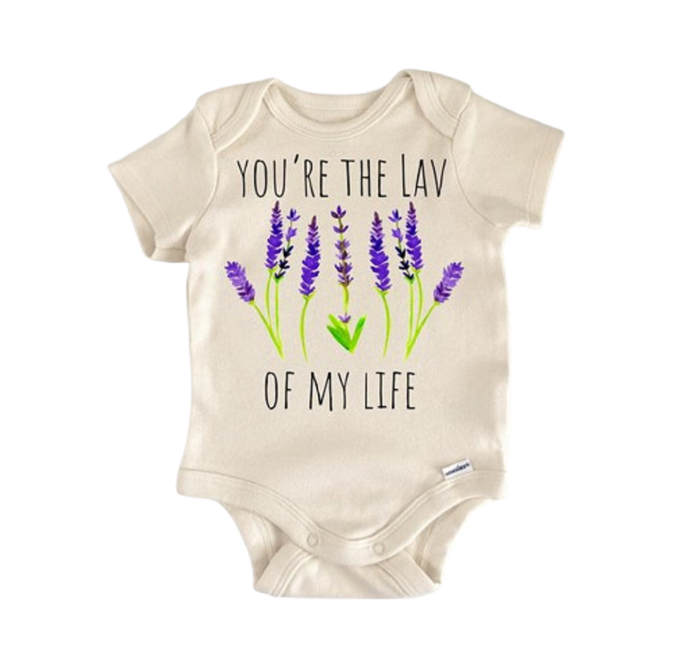 Lavender Floral - Baby Boy Girl Clothes Infant Bodysuit Funny Cute Newborn  Funny Cute Onesie® | North Fork Forager LLC
