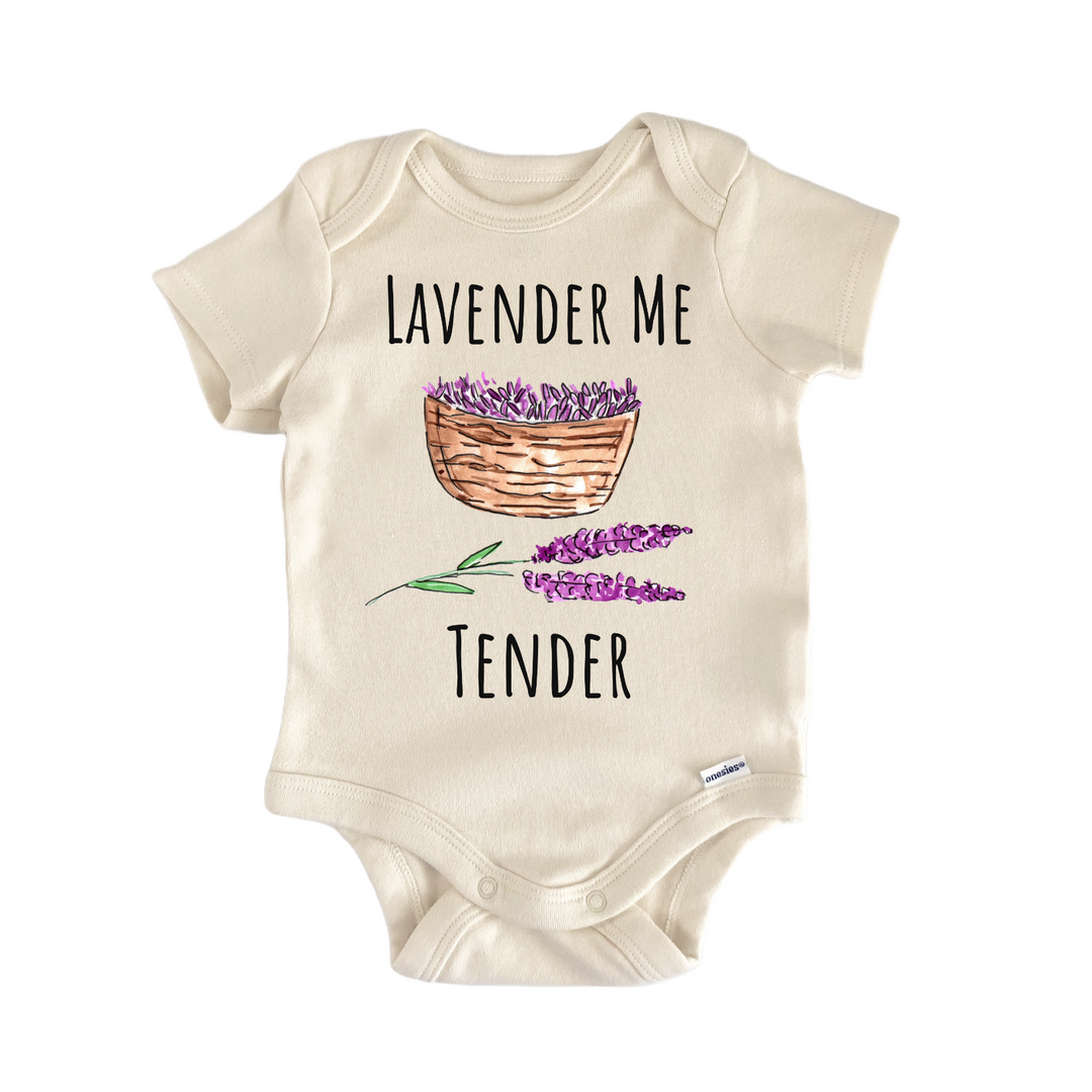 Lavender Plant Flower Garden Calm Baby Gift Baby Bodysuit