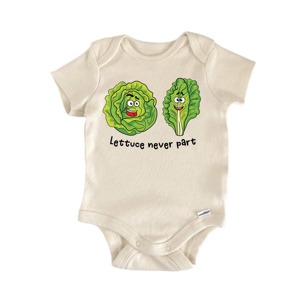 Lettuce Never Best Friends Bff Bestie Valentine's Day -  Baby Boy Girl Bodysuit  Funny Cute Onesie® | North Fork Forager LLC