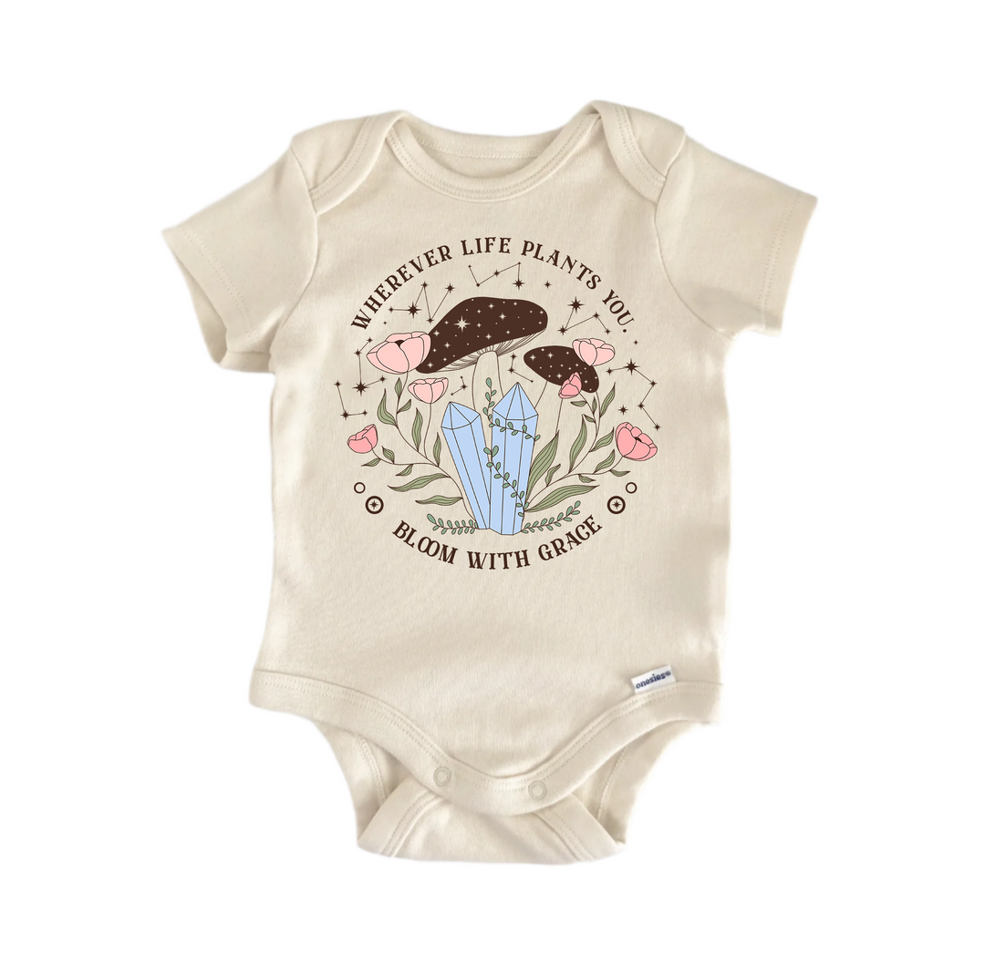 Life Plants Grace Magic Mystical -  Baby Boy Girl Clothes Bodysuit Funny Cute Newborn  Funny Cute Onesie® | North Fork Forager LLC