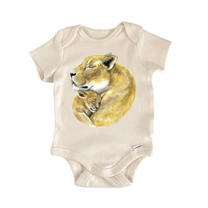 Lion Lioness Mothers Day Africa Safari - Baby Bodysuit  Funny Cute Onesie® | North Fork Forager LLC