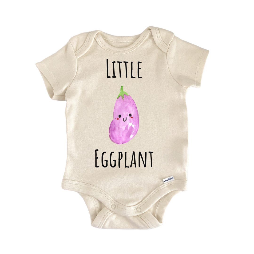 Little Eggplant Vegetable Farmer Baby Gift Baby Bodysuit