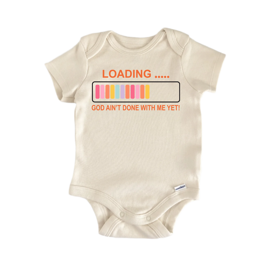 Loading God Jesus Religious God Christian -  Baby Boy Girl Clothes  Bodysuit  Funny Cute Onesie® | North Fork Forager LLC