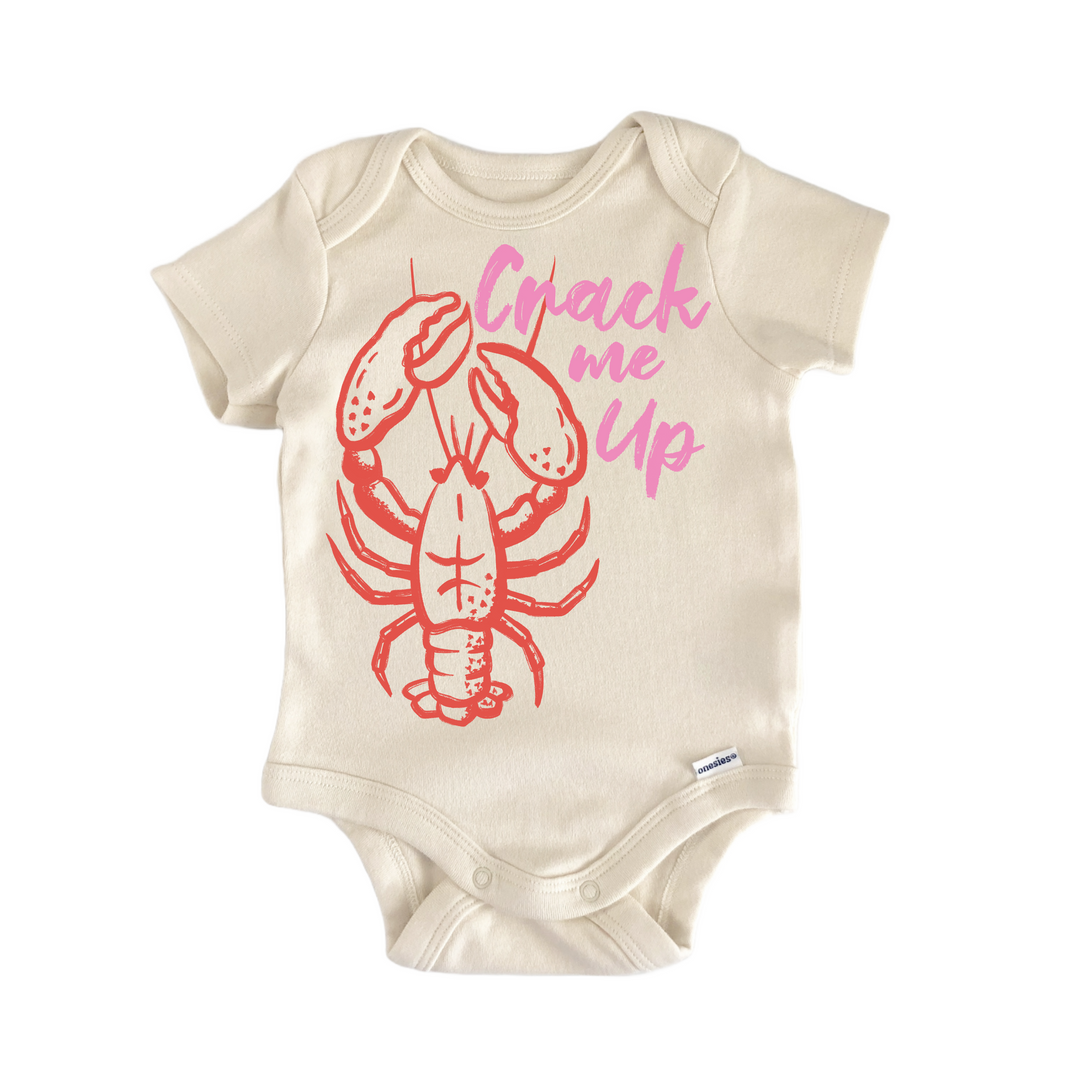 Lobster Seafood Retro Boho - Baby Bodysuit  Funny Cute Onesie® | North Fork Forager LLC