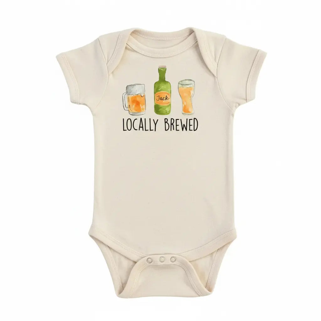 Locally Brewed Ipa - Baby Boy Girl Clothes Infant Bodysuit Funny Cute Newborn  Funny Cute Onesie® | North Fork Forager LLC