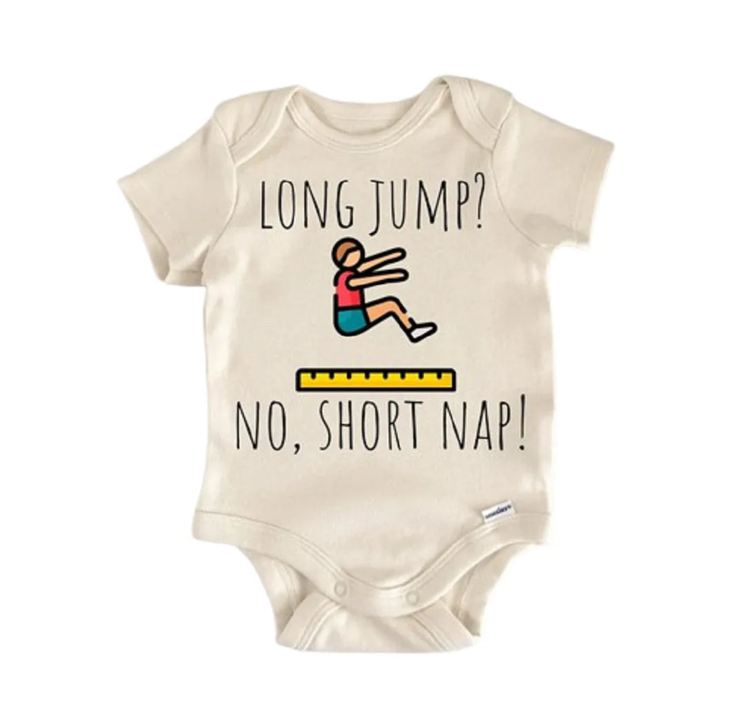 Long Jump Track And Field - Baby Boy Girl Clothes Infant Bodysuit Funny Cute Newborn  Funny Cute Onesie® | North Fork Forager LLC