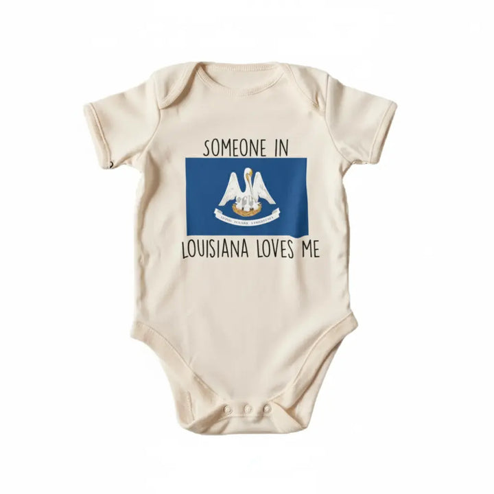 Louisiana  - Baby Boy Girl Clothes Infant Bodysuit Funny Cute Newborn  Funny Cute Onesie® | North Fork Forager LLC