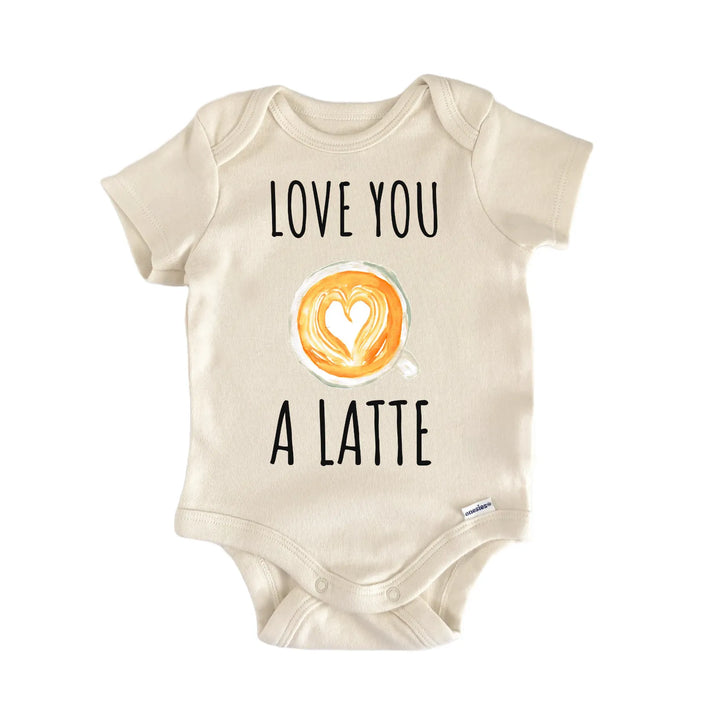 Love You Latte Coffee Espresso Beans Baby Gift Baby Bodysuit