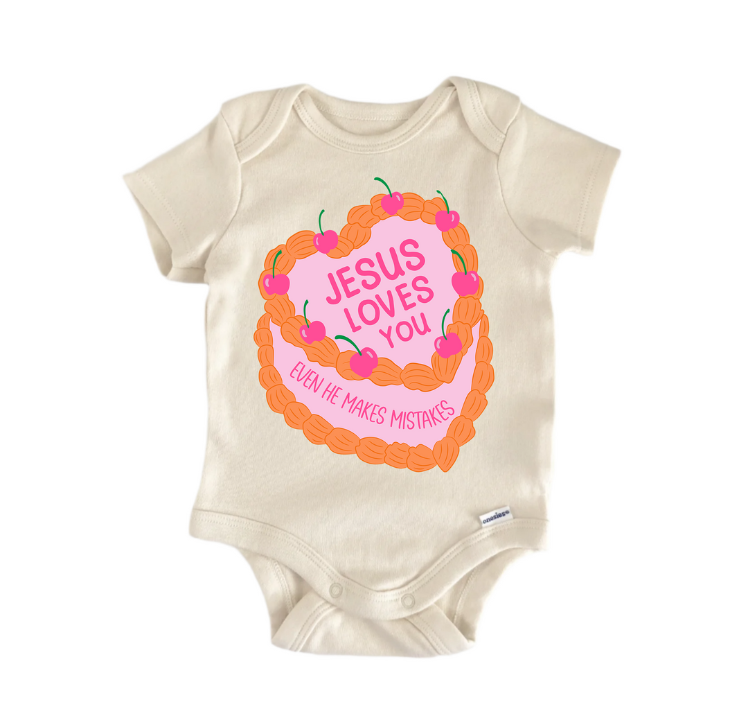 Loves You Jesus Religious God Christian -  Baby Boy Girl Clothes  Bodysuit  Funny Cute Onesie® | North Fork Forager LLC