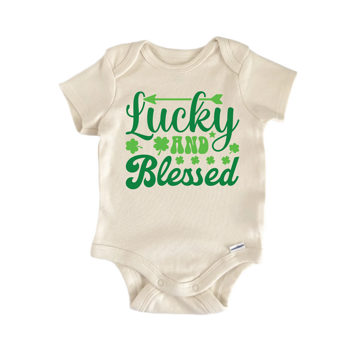 Lucky And Blessed St. Patrick's Day  -  Baby Boy Girl Clothes Bodysuit Funny Cute