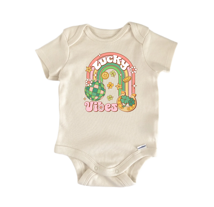 Lucky Vibes St. Patrick's Day -  Baby Boy Girl Clothes Bodysuit Funny Cute Newborn  Funny Cute Onesie® | North Fork Forager LLC