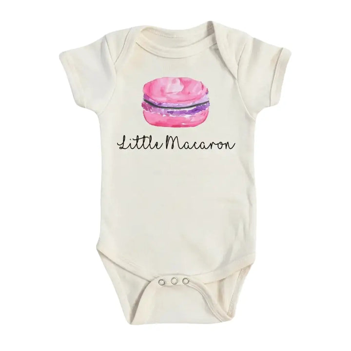 Macaron Pink - Baby Boy Girl Clothes Infant Bodysuit Funny Cute Newborn  Funny Cute Onesie® | North Fork Forager LLC