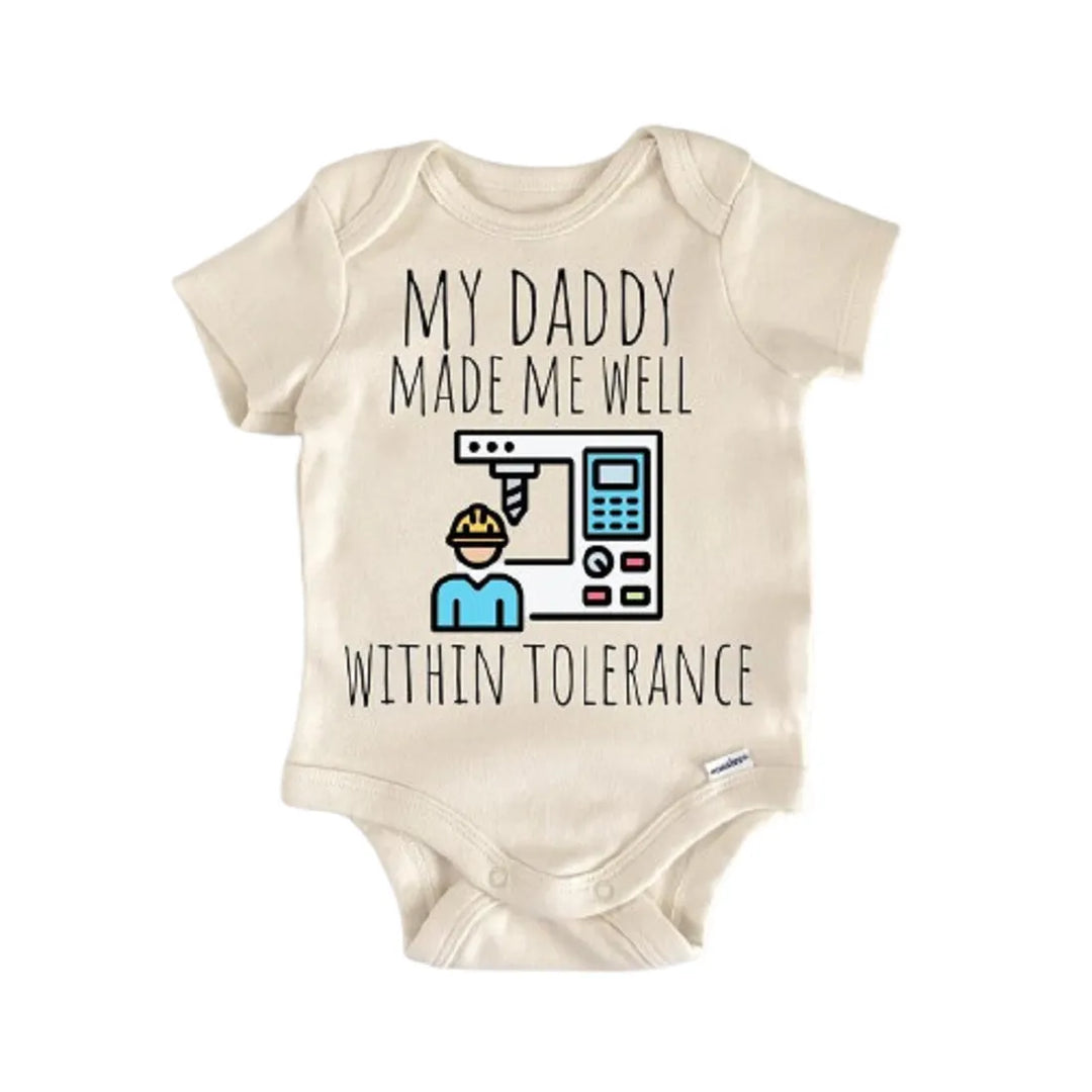 Machinist Welder Welding Machine - Baby Boy Girl Clothes Infant Onesie® Funny Cute GS1  Funny Cute Onesie® | North Fork Forager LLC