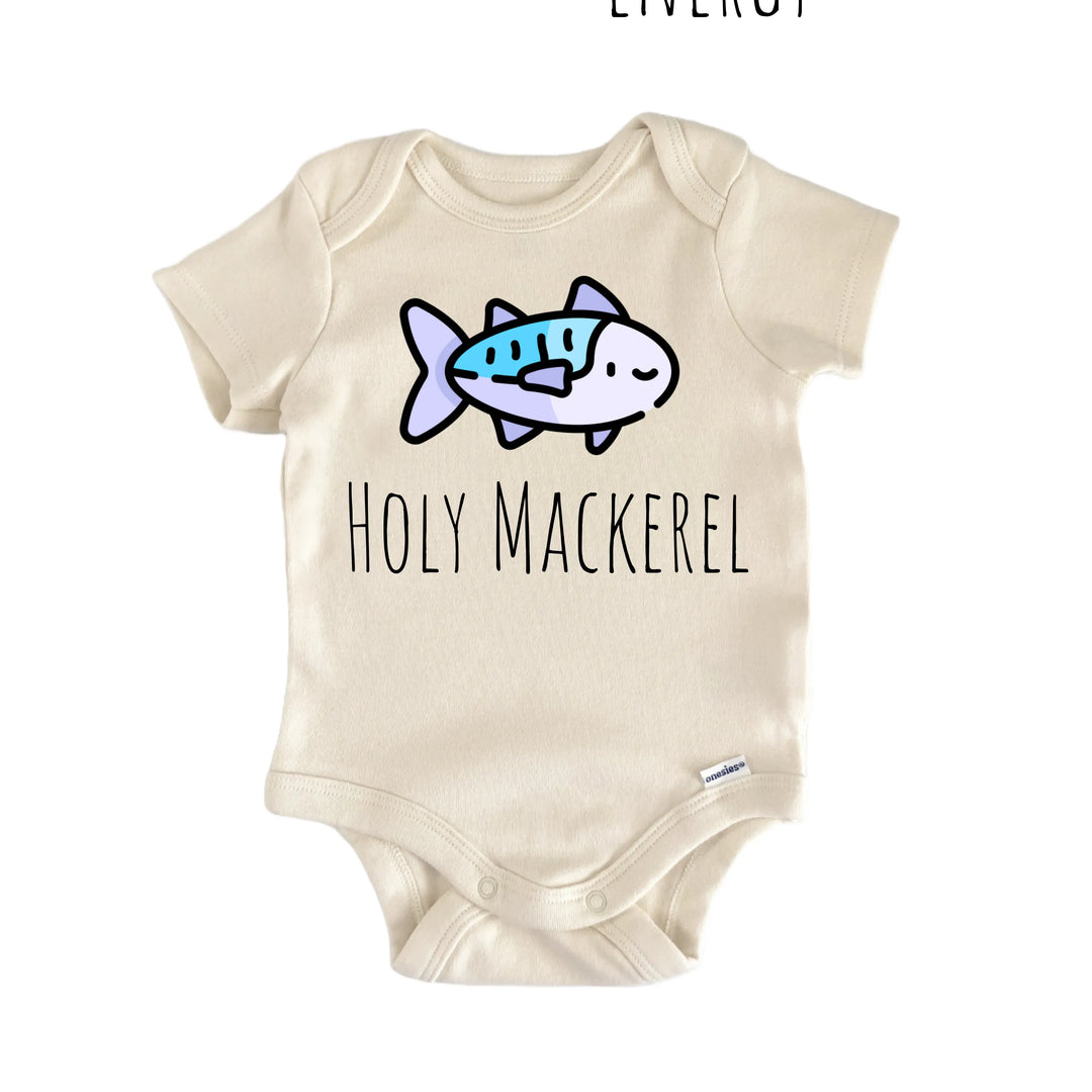 Mackerel Fish Fishing - Baby Bodysuit  Funny Cute Onesie® | North Fork Forager LLC