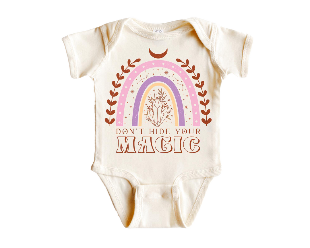Magic Hide Celestial - Baby Boy Girl Clothes Infant Bodysuit Funny Cute Newborn  Funny Cute Onesie® | North Fork Forager LLC