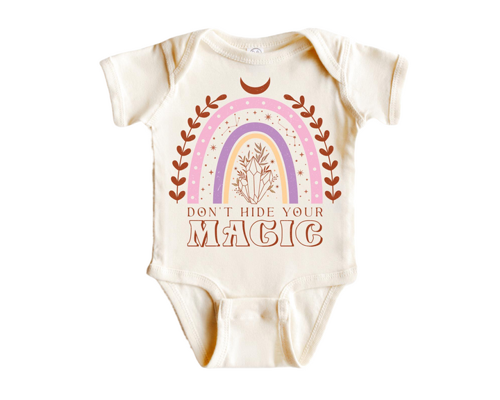 Magic Hide Celestial - Baby Boy Girl Clothes Infant Bodysuit Funny Cute Newborn  Funny Cute Onesie® | North Fork Forager LLC