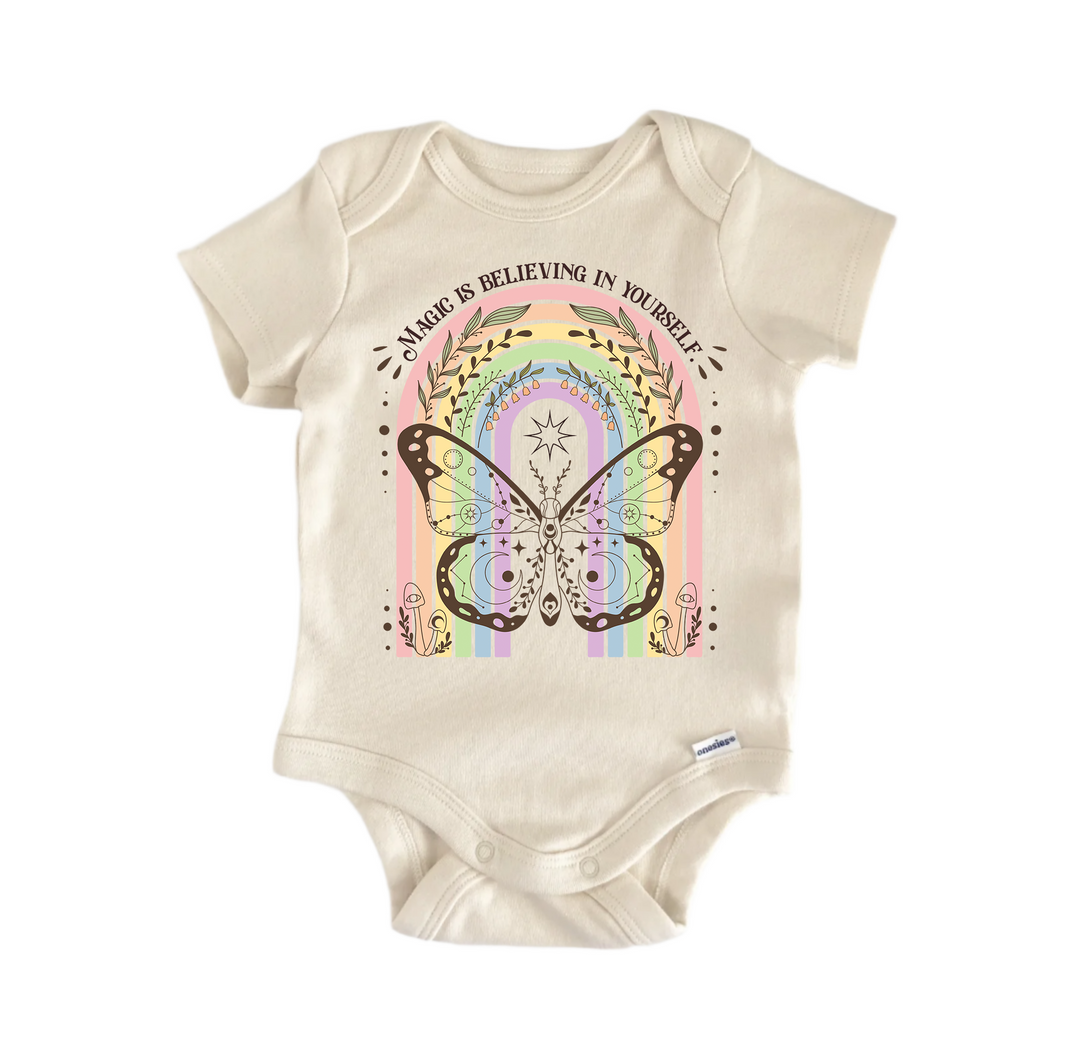 Believing In Yourself Magic Mystical -  Baby Boy Girl Clothes Bodysuit Funny Cute  Funny Cute Onesie® | North Fork Forager LLC