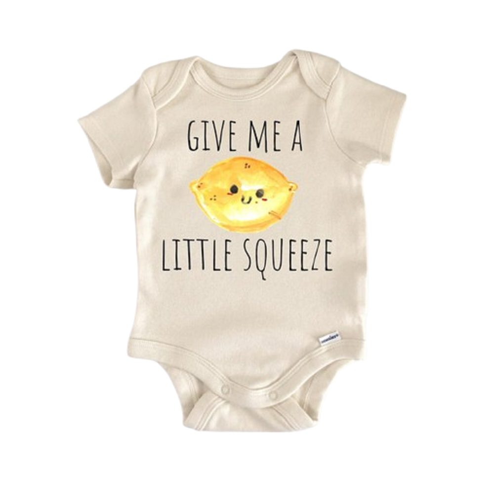 Main Squeeze Lemon Fruit - Baby Boy Girl Clothes Infant Bodysuit Funny Cute Newborn  Funny Cute Onesie® | North Fork Forager LLC