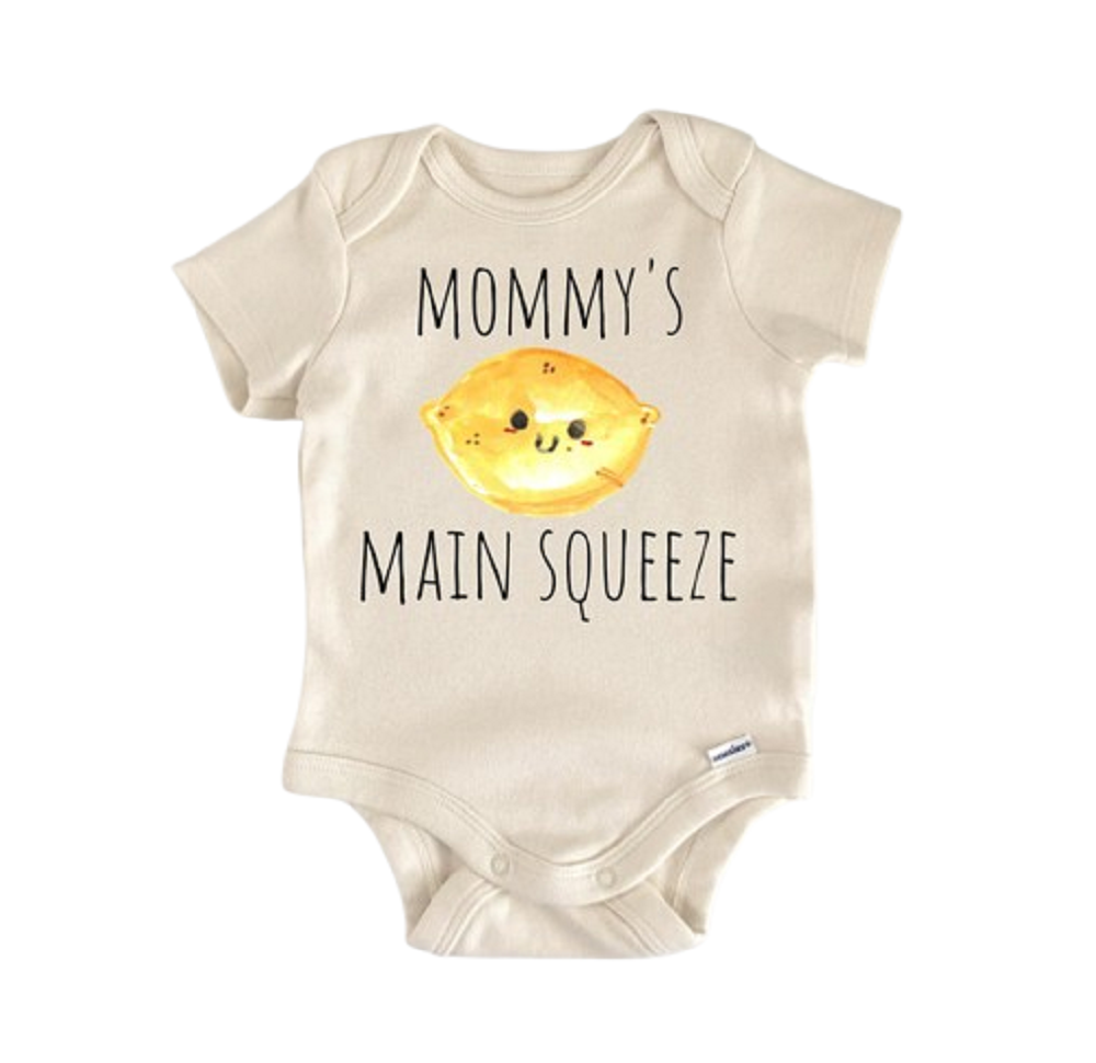 Main Sweeze Lemon Fruit - Baby Boy Girl Clothes Infant Bodysuit Funny Cute Newborn  Funny Cute Onesie® | North Fork Forager LLC