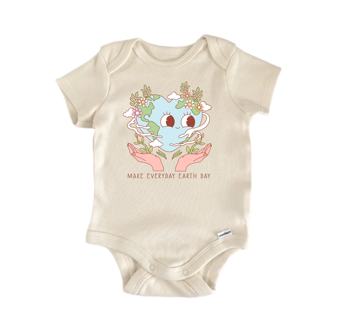 Make Everyday Earth Day -  Baby Boy Girl Clothes Infant Bodysuit Funny Cute Newborn  Funny Cute Onesie® | North Fork Forager LLC