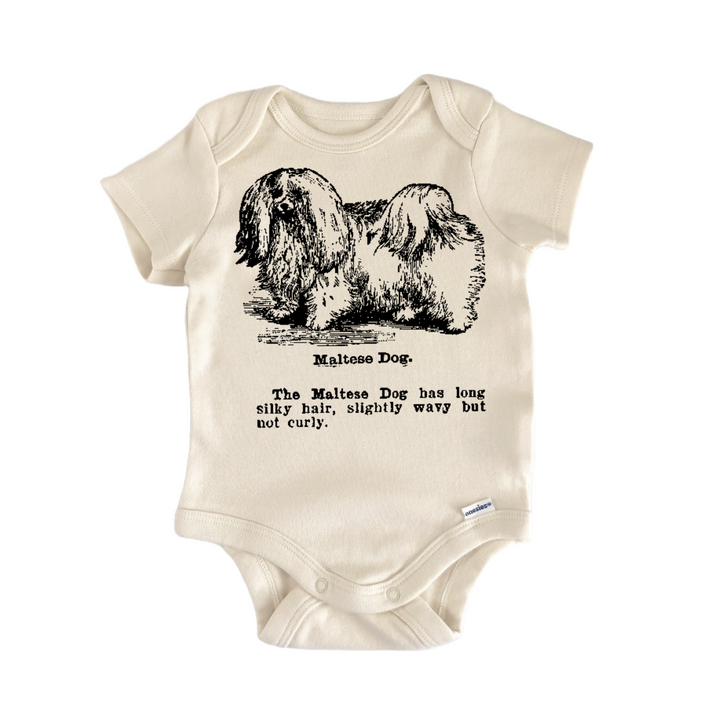 Maltese Dog Breed Pet - Baby Bodysuit  Funny Cute Onesie® | North Fork Forager LLC