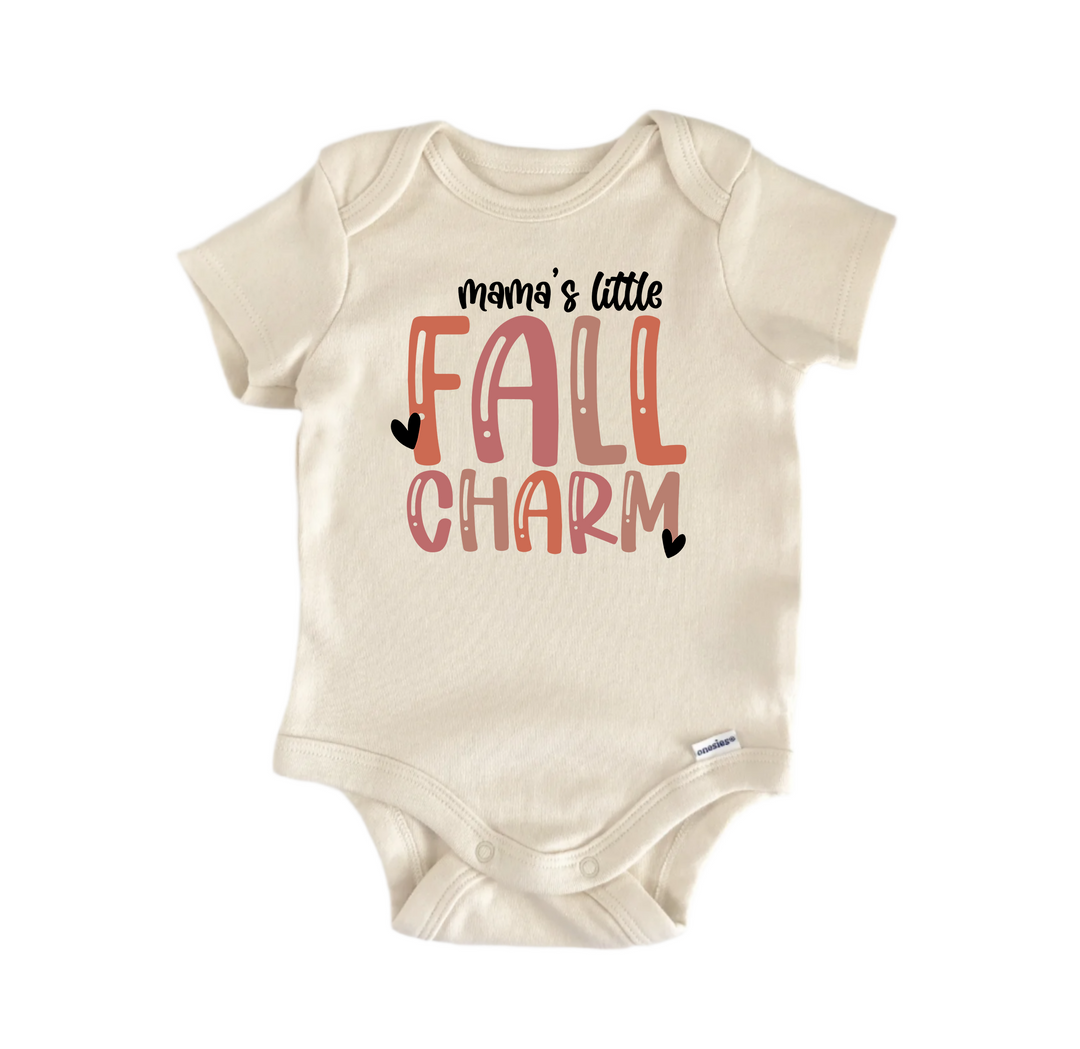 Mamas Little Fall Charm -  Baby Boy Girl Clothes  Bodysuit Funny Cute  Funny Cute Onesie® | North Fork Forager LLC