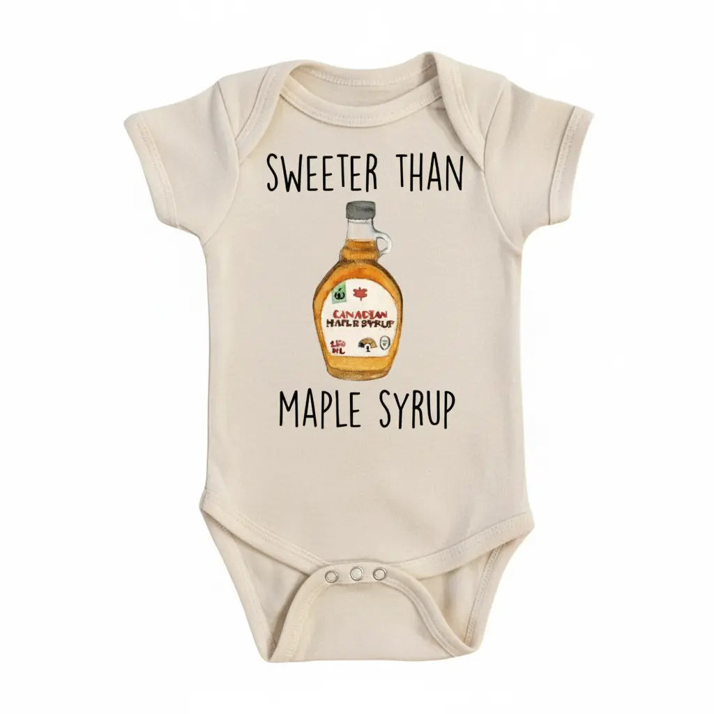 Maple Syrup  - Baby Boy Girl Clothes Infant Bodysuit Funny Cute Newborn  Funny Cute Onesie® | North Fork Forager LLC