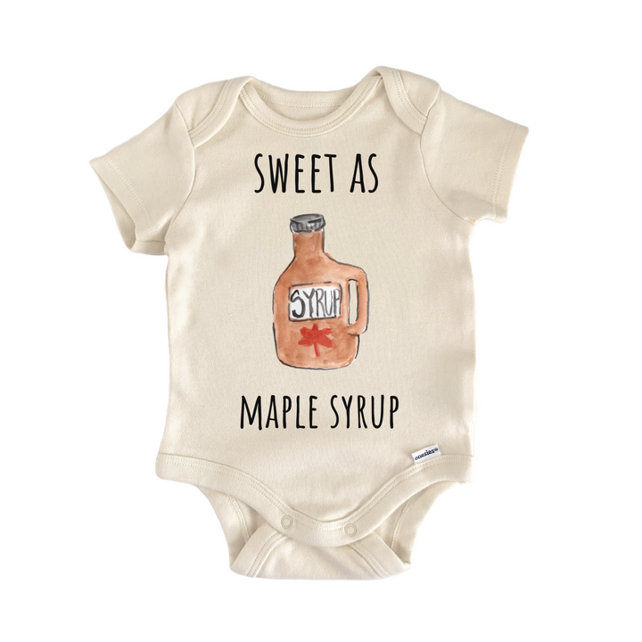 Maple Syrup Sweet Canada Maple Leaf Brunch Breakfast Infant Gift Baby Onesie®