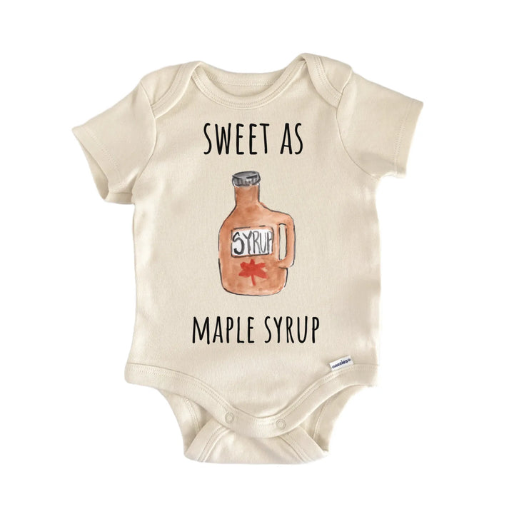 Maple Syrup Sweet Canada Maple Leaf Brunch Breakfast Infant Gift Baby Bodysuit