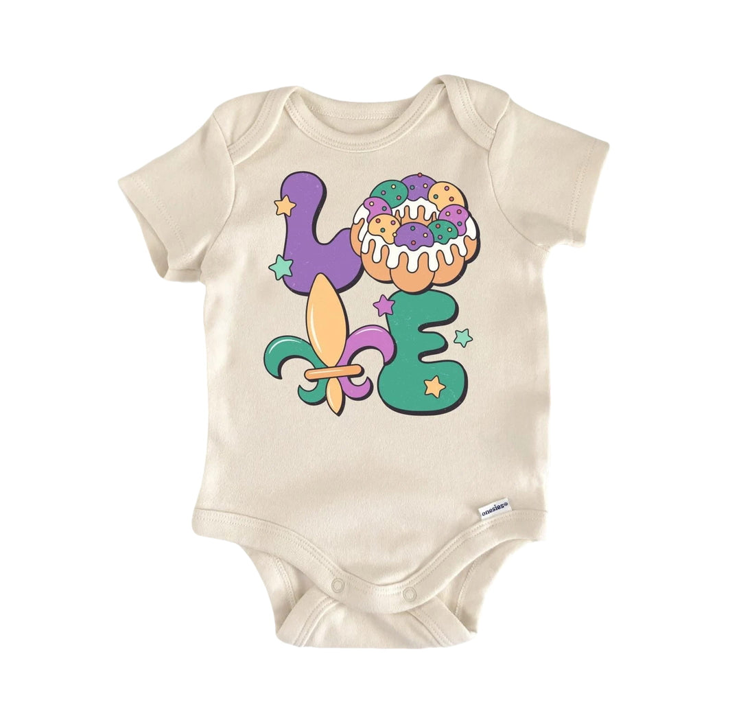 Mardi Gras Love - Baby Boy Girl Clothes Infant Bodysuit Funny Cute Newborn  Funny Cute Onesie® | North Fork Forager LLC