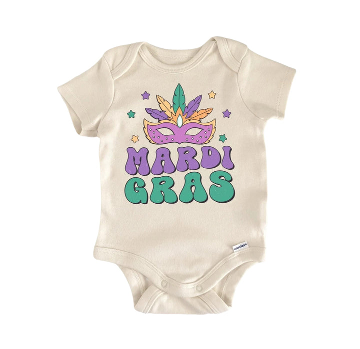 Mardi Gras Retro - Baby Boy Girl Clothes Infant Bodysuit Funny Cute Newborn  Funny Cute Onesie® | North Fork Forager LLC
