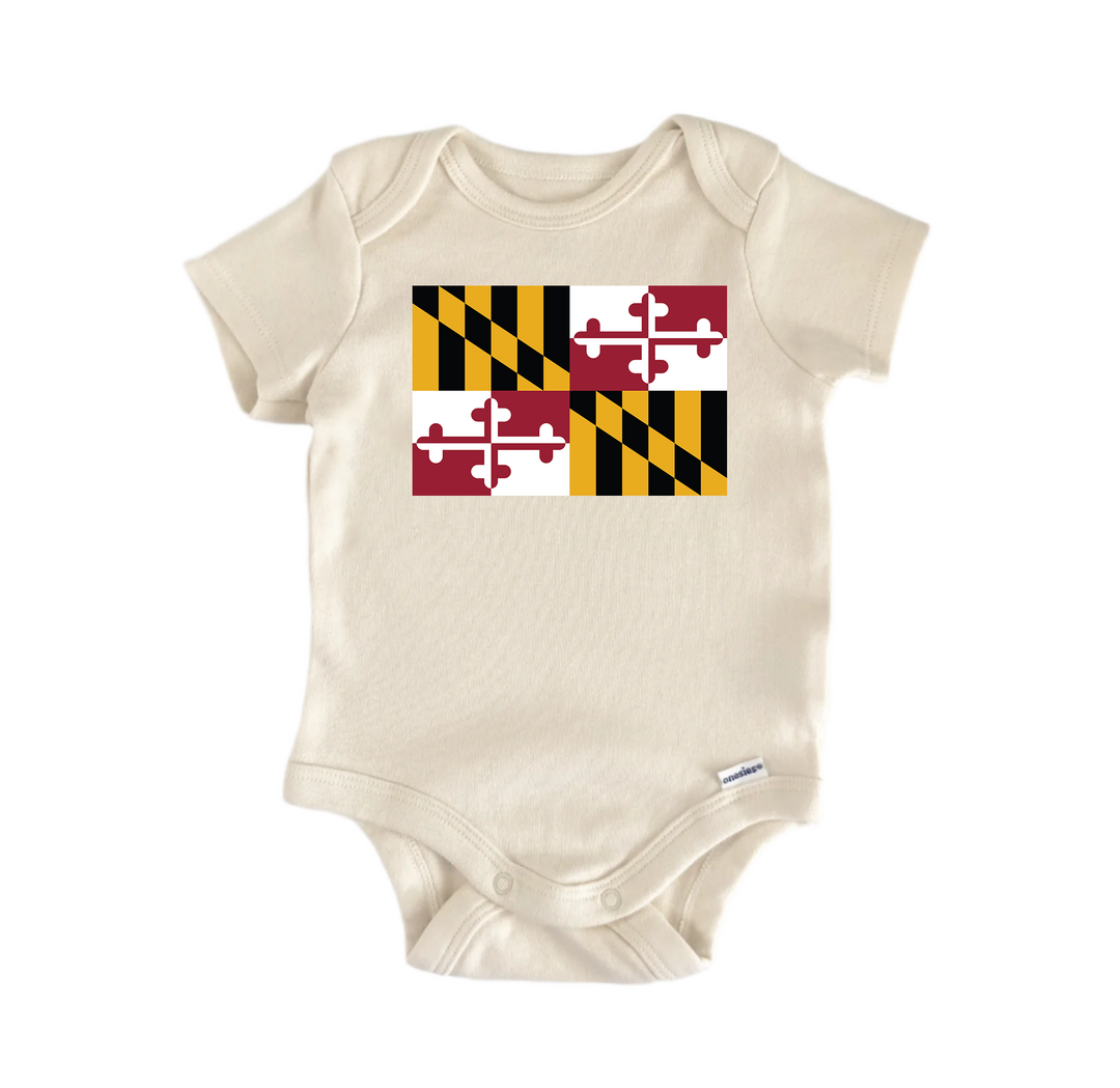 Maryland  - Baby Boy Girl Clothes Infant Bodysuit Funny Cute  Funny Cute Onesie® | North Fork Forager LLC