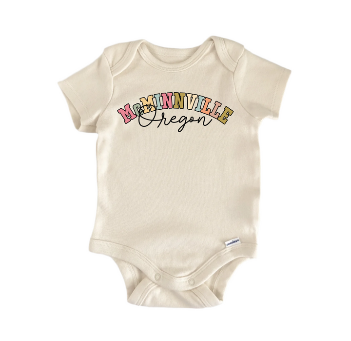McMinnville Oregon - Baby Boy Girl Clothes  Bodysuit Funny Cute