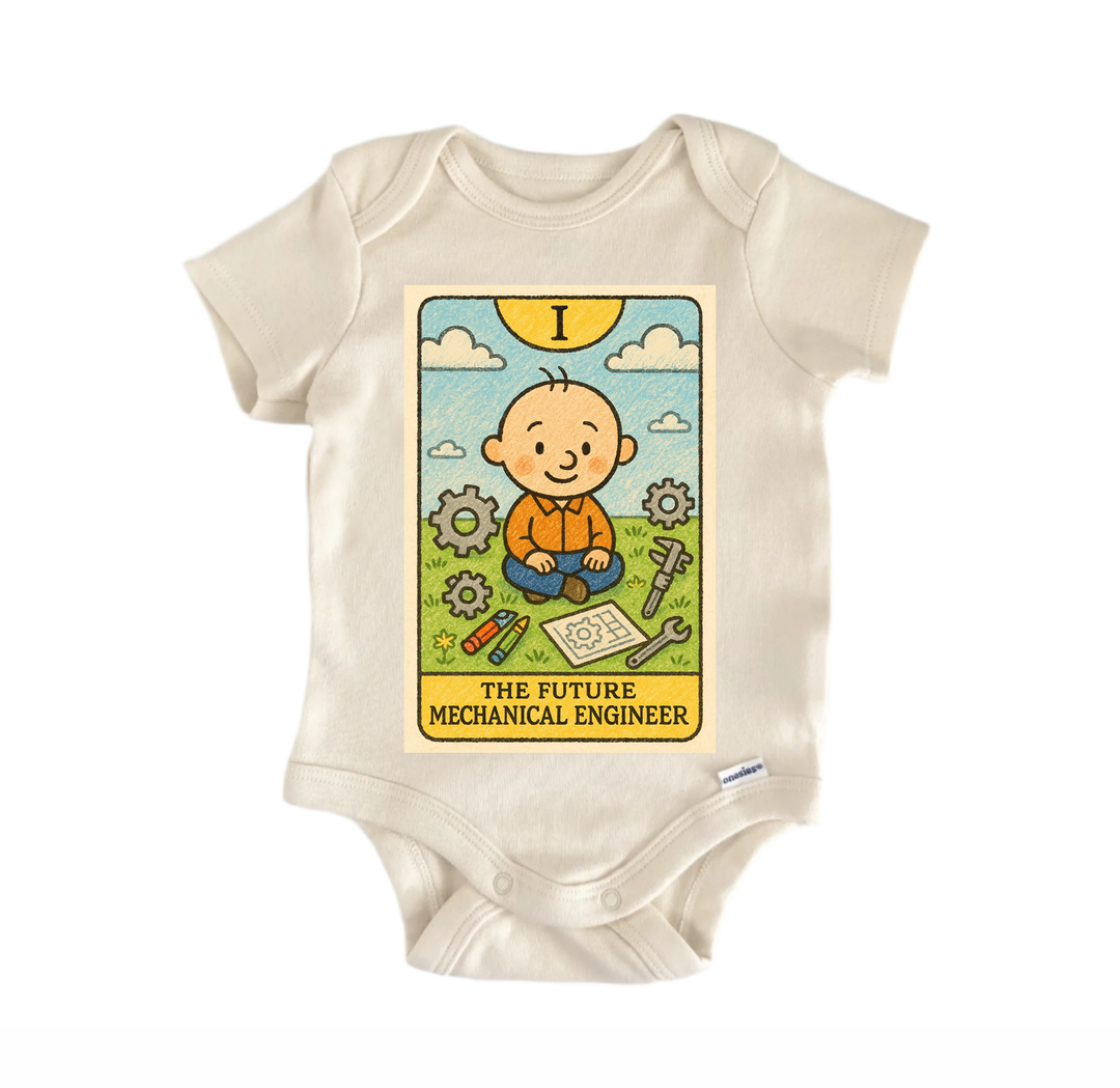 Future Mechanical Engineer - Baby Onesie® GS1  Funny Cute Onesie® | North Fork Forager LLC