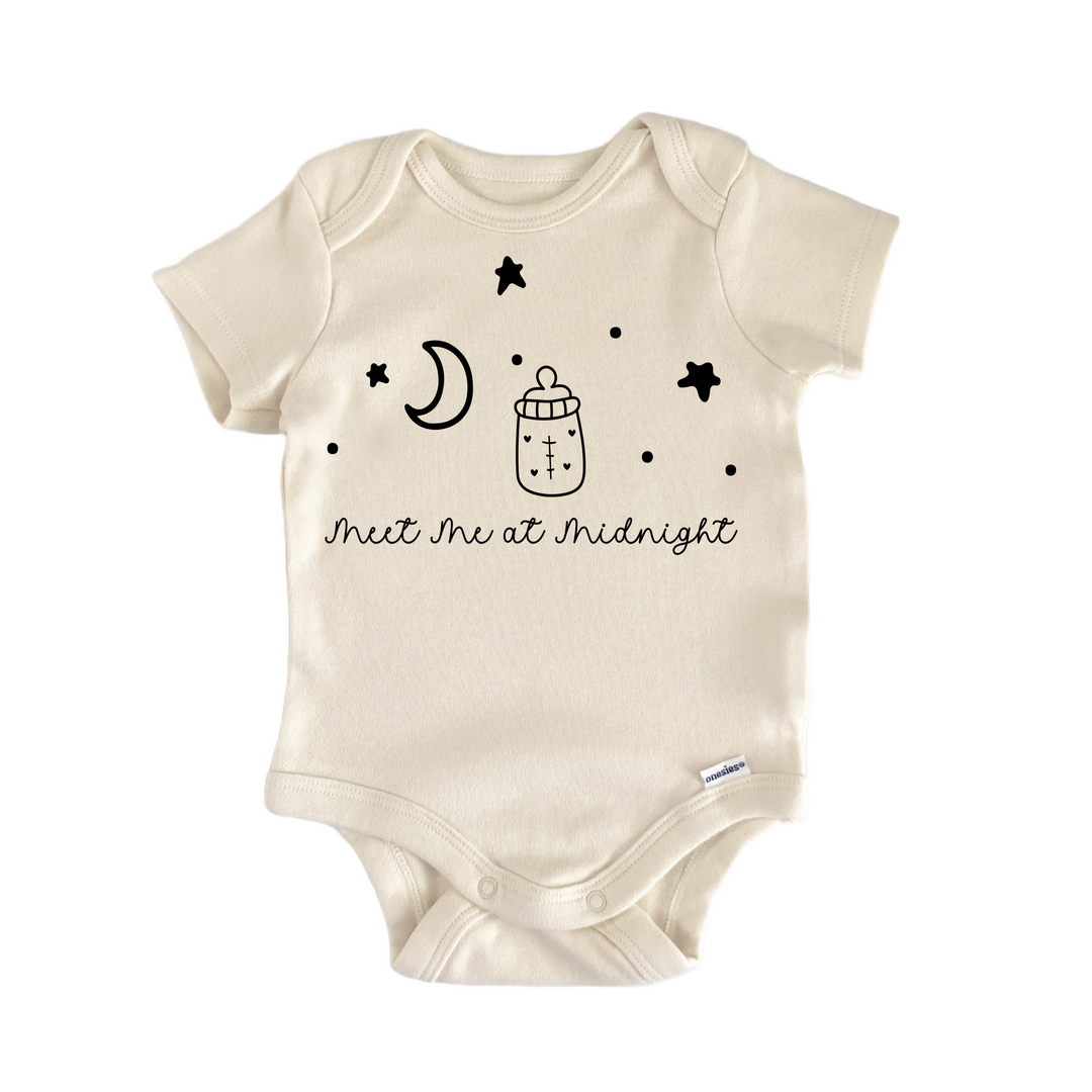 Meet Me Midnight Music Pop Country - Baby Bodysuit  Funny Cute Onesie® | North Fork Forager LLC