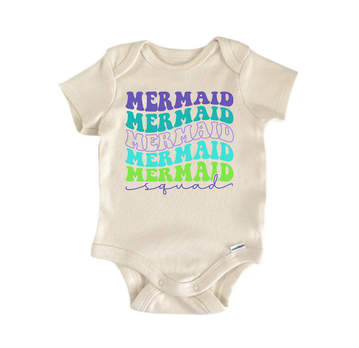 Mermaid Squad Beach Mermaid -  Baby Boy Girl Clothes  Bodysuit Funny