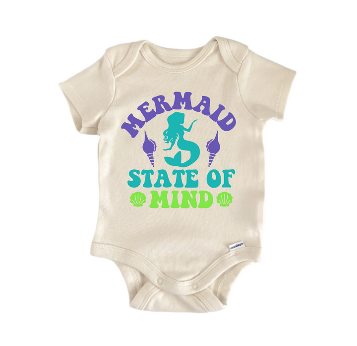Mermaid State of Mind Beach Mermaid -  Baby Boy Girl Clothes  Bodysuit Funny