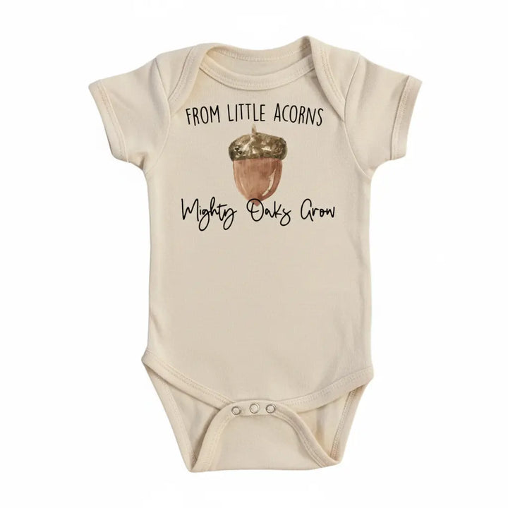 Mighty Acorn Oak - Baby Boy Girl Clothes Infant Onesie® Funny Cute Newborn GS1  Funny Cute Onesie® | North Fork Forager LLC