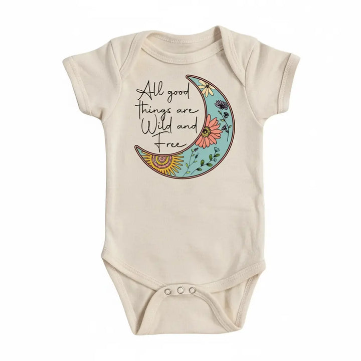 Moon Child Hippie - Baby Boy Girl Clothes Infant Bodysuit Funny Cute Newborn  Funny Cute Onesie® | North Fork Forager LLC