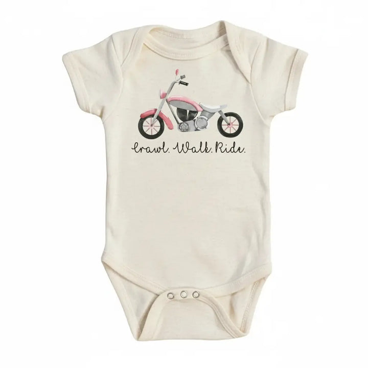 Motorcycle Crawl - Baby Boy Girl Clothes Infant Bodysuit Funny Cute Newborn  Funny Cute Onesie® | North Fork Forager LLC