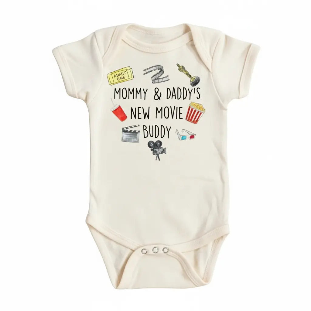 Movie Buddy - Baby Boy Girl Clothes Infant Bodysuit Funny Cute Newborn  Funny Cute Onesie® | North Fork Forager LLC