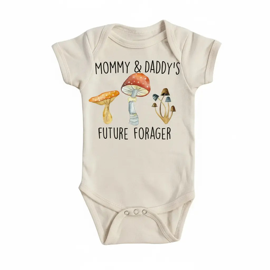 Mushroom Forager - Baby Boy Girl Clothes Infant Bodysuit Funny Cute Newborn  Funny Cute Onesie® | North Fork Forager LLC