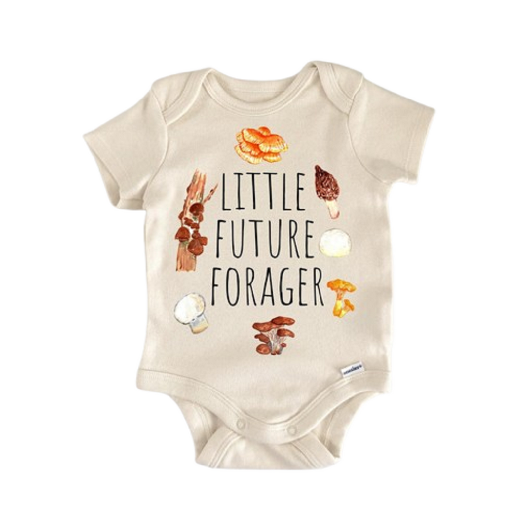 Mushroom Fungi Forager - Baby Boy Girl Clothes Infant Onesie® Funny Cute Newborn GS1  Funny Cute Onesie® | North Fork Forager LLC