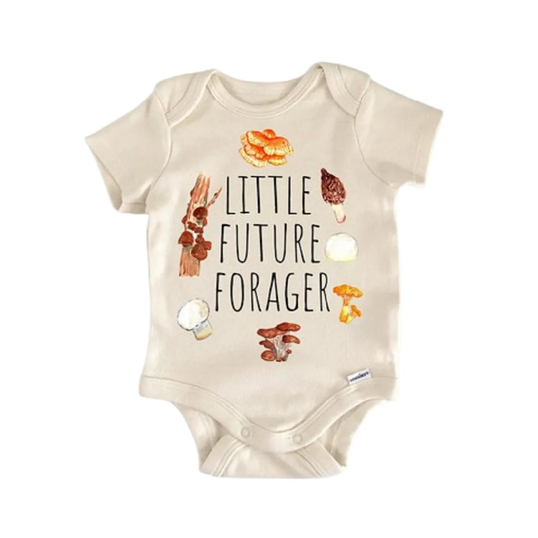 Mushroom Fungi Forager - Baby Boy Girl Clothes Infant Onesie® Funny Cute Newborn GS1  Funny Cute Onesie® | North Fork Forager LLC