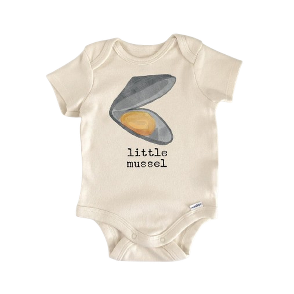 Mussel Seafood Oyster - Baby Boy Girl Clothes Infant Bodysuit Funny Cute Newborn  Funny Cute Onesie® | North Fork Forager LLC