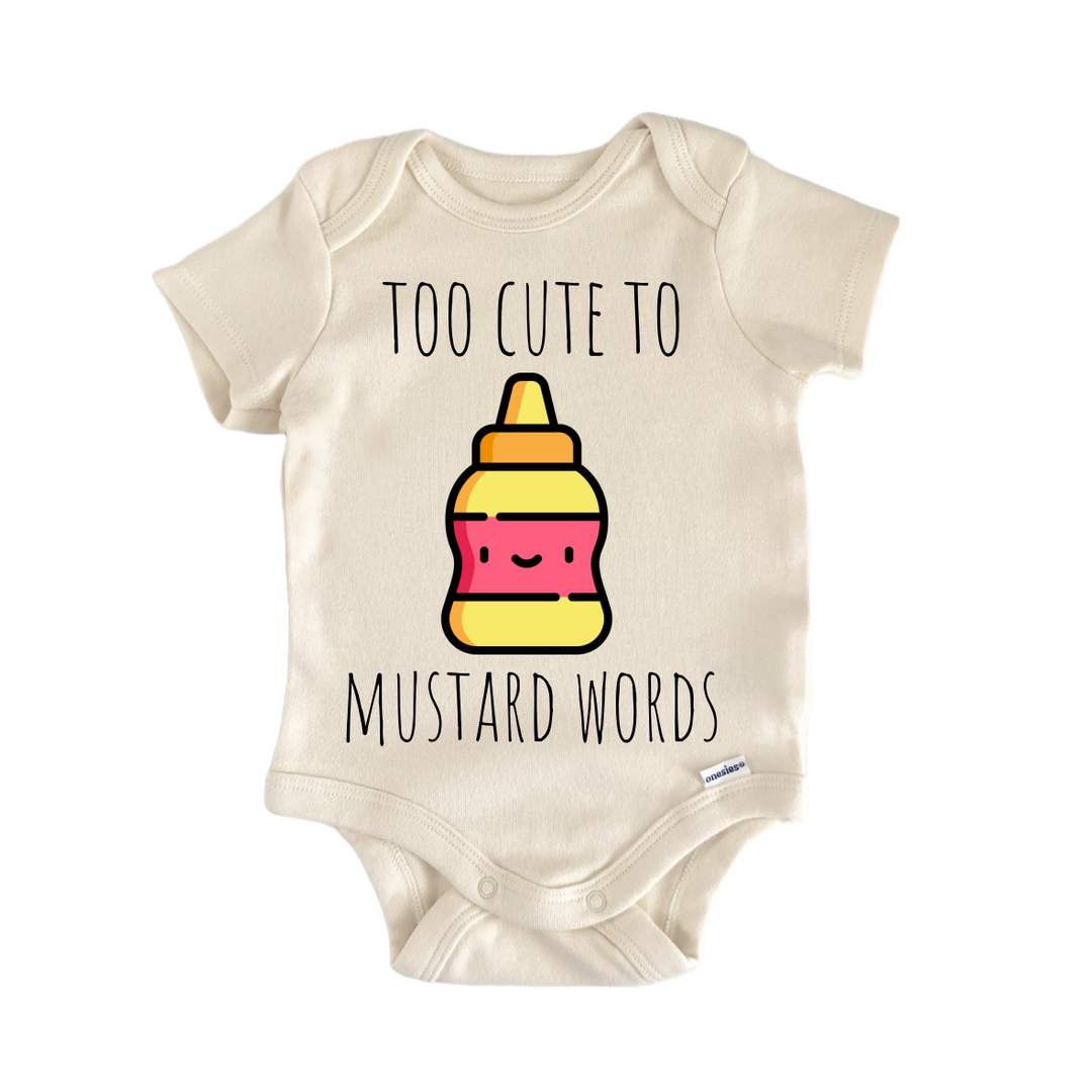 Mustard Condiment Hotsauce - Baby Bodysuit  Funny Cute Onesie® | North Fork Forager LLC