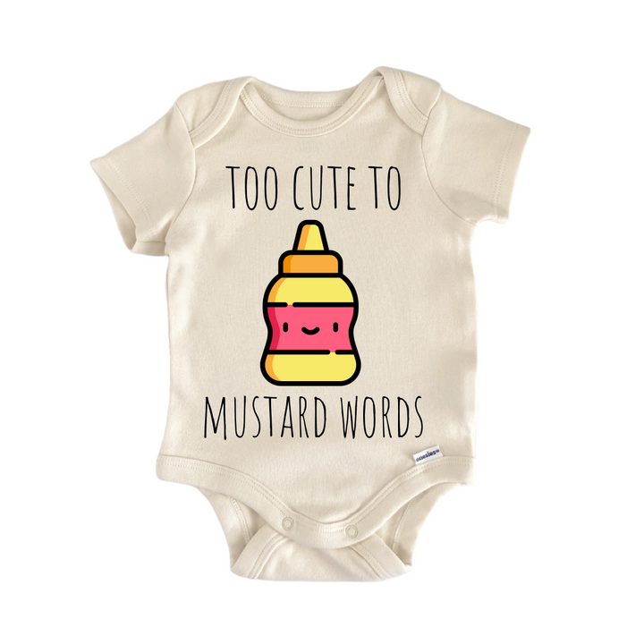 Mustard Condiment Hotsauce - Baby Bodysuit  Funny Cute Onesie® | North Fork Forager LLC